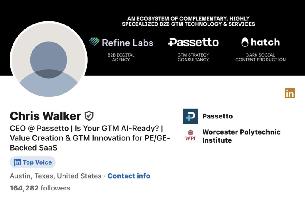 Chris Walker‘ LinkedIn profile