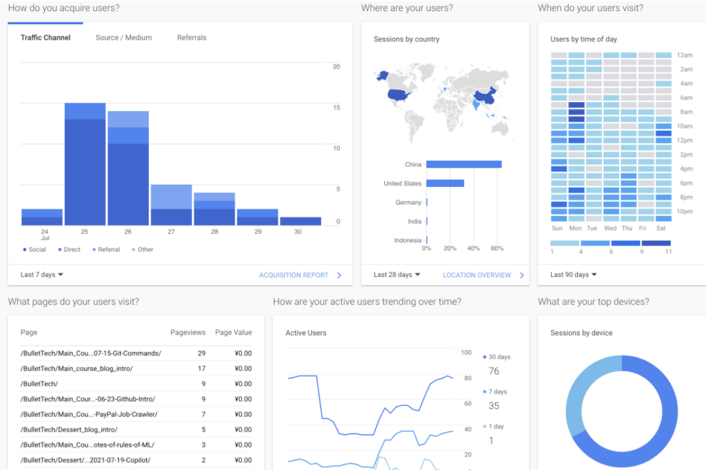 Website traffic analyze