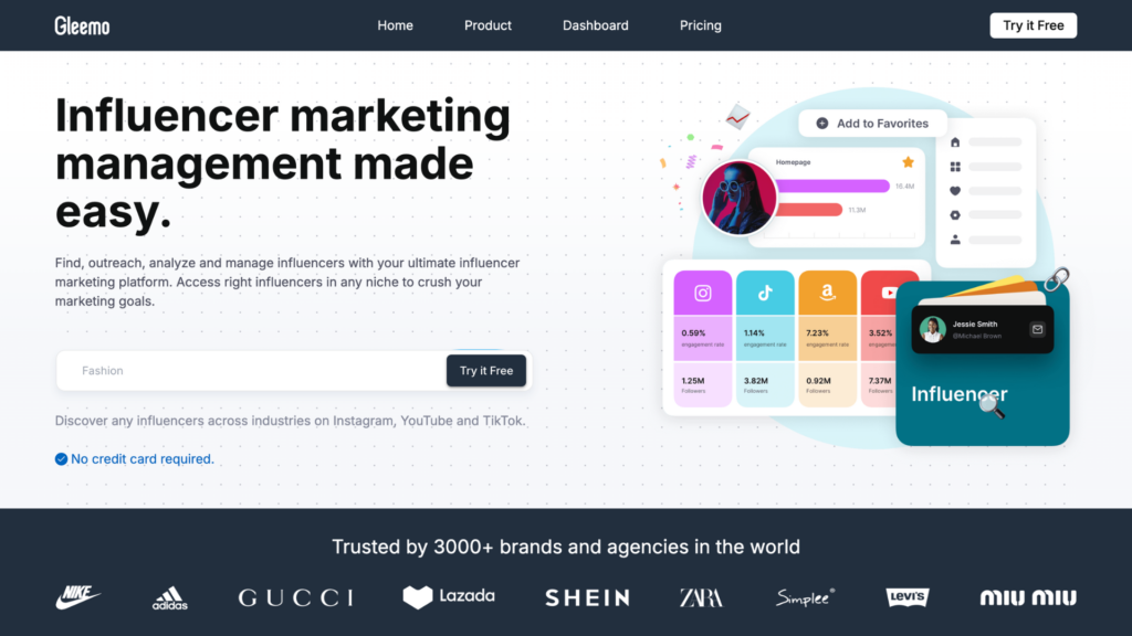 gleemo website overview