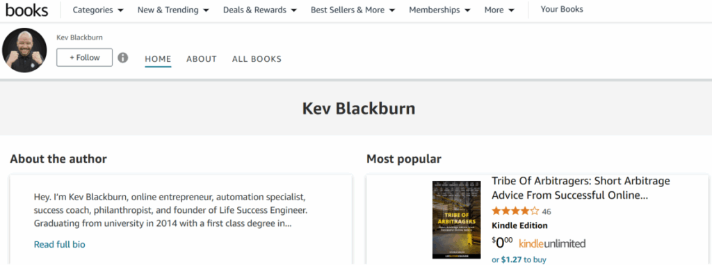 Amazon Influencer Kev Blackburn Profile image of Amazon influencer Kev Blackburn