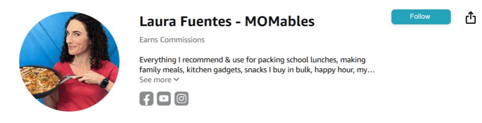 Amazon Influencer Laura Fuentes Profile image of Amazon influencer Laura Fuentes