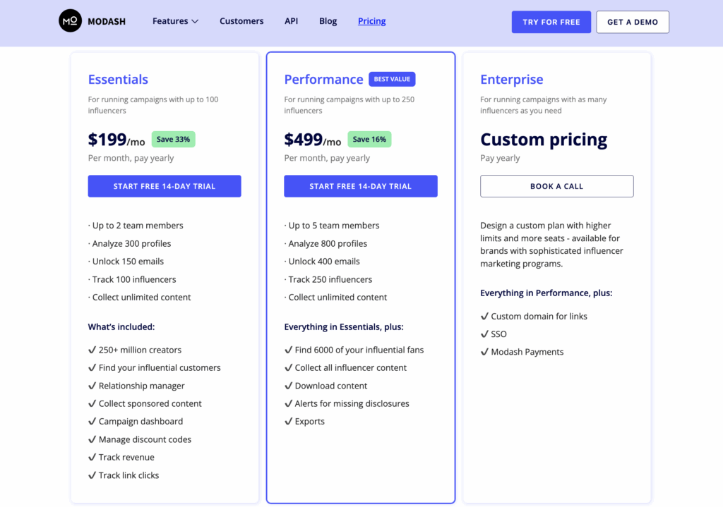 Modash Pricing